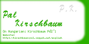 pal kirschbaum business card